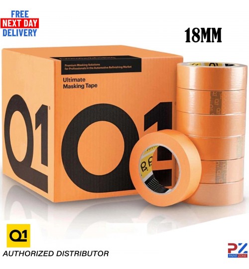 Q1 High Performance Orange 18mm Masking Tape – 120°C Spray Paint